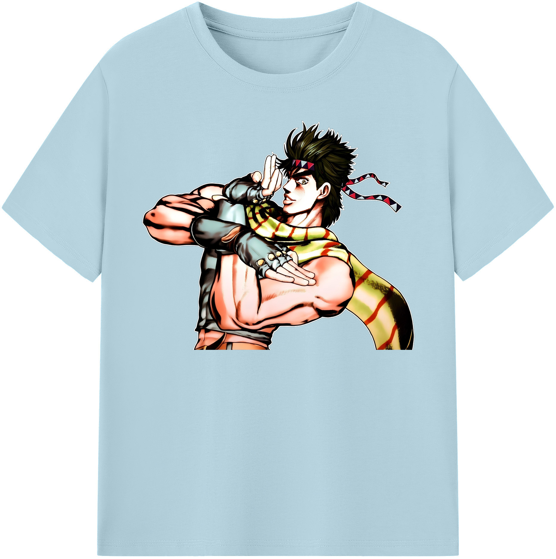 （画像用） ジョジョの奇妙な冒険 ジョセフ?ジョースター JoJo's Bizarre Adventure Joseph Joestar 綿100％半袖Tシャツ（フロントプリント）